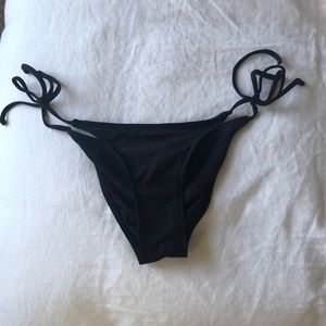 Lspace black tie bikini bottom